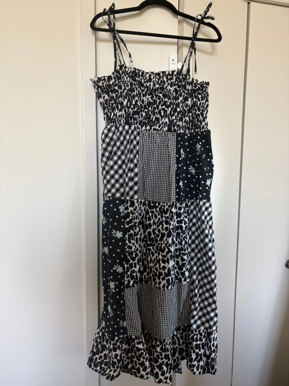 Women’s Black & White Patchwork Sandy Liang for Target Sundress - Picture 1 of 4